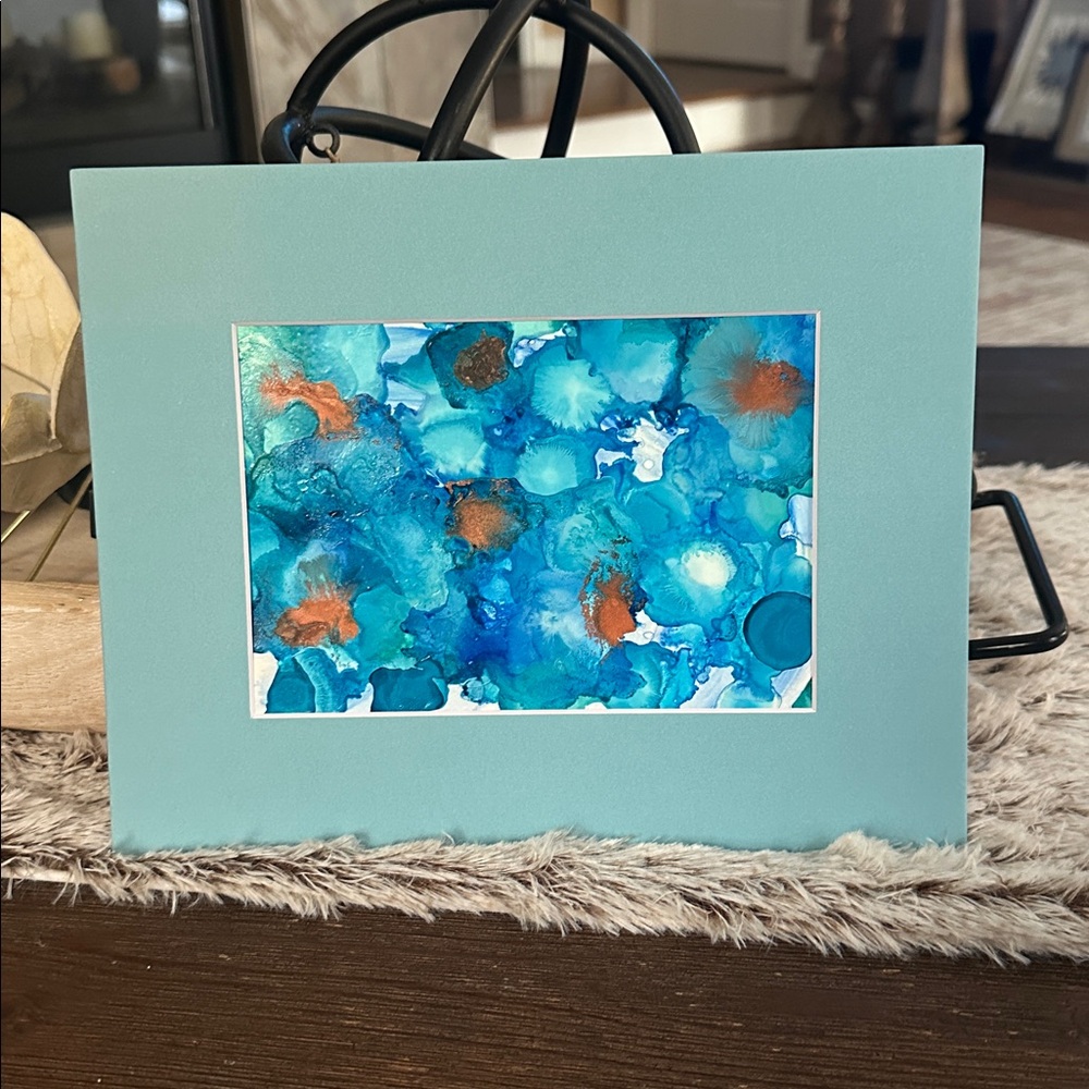 Hand crafted original abstract one of a kind alcohol ink wall decor painting